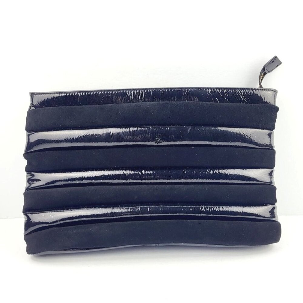 Bodhi Medium Soft Leather Clutch in Black -‎ Size 8.5 x 14 x 2